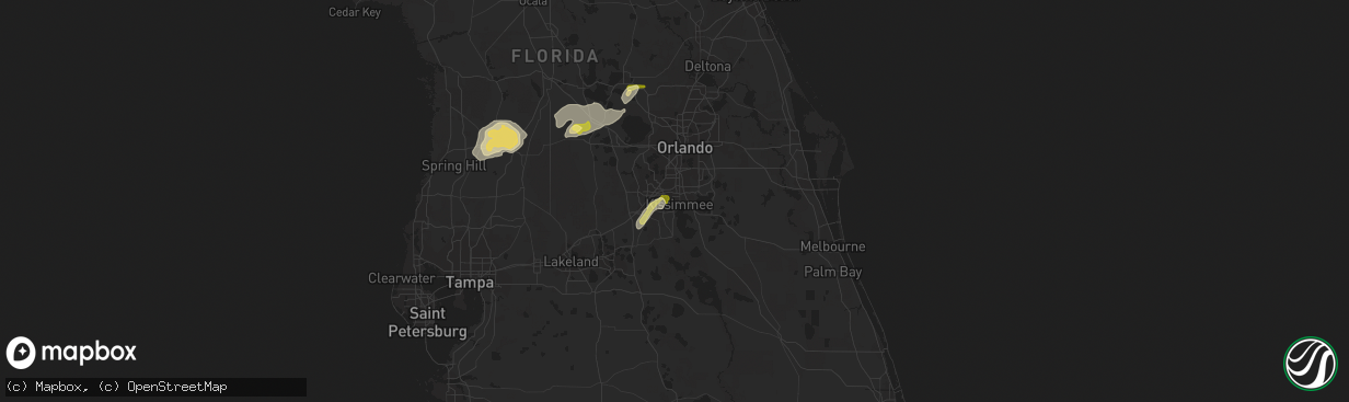 Hail map in Kissimmee, FL on February 12, 2014