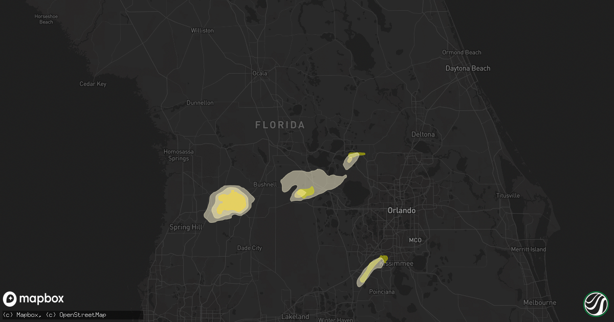 Hail map in Leesburg, FL on February 12, 2014
