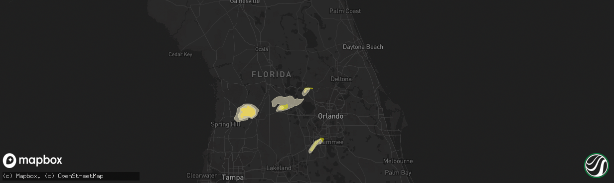 Hail map in Mount Dora, FL on February 12, 2014