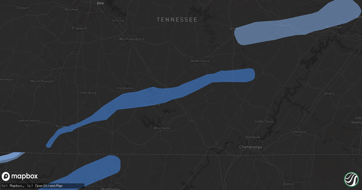 Hail map in Athens, AL on February 12, 2020