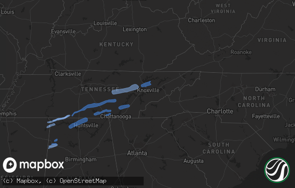 Hail map preview on 02-12-2020