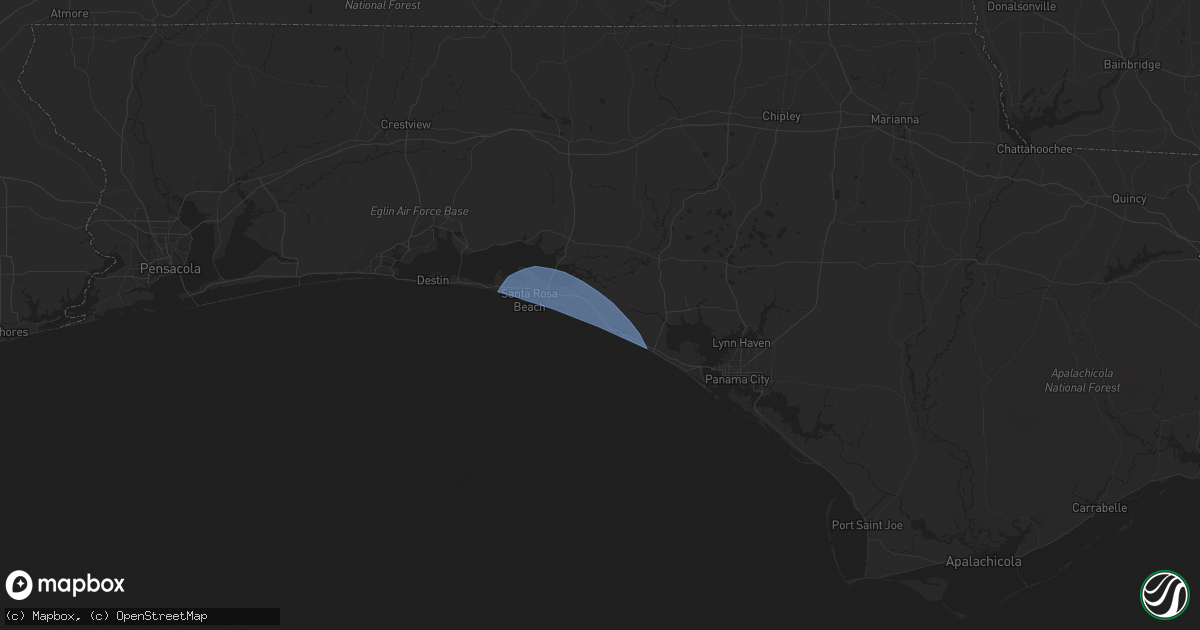 Hail map in Inlet Beach, FL on February 12, 2024