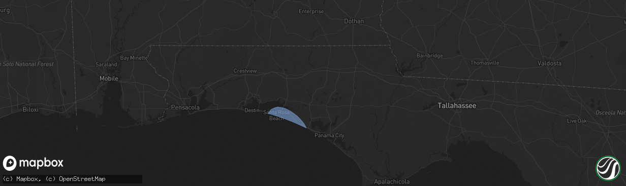 Hail map in Vernon, FL on February 12, 2024