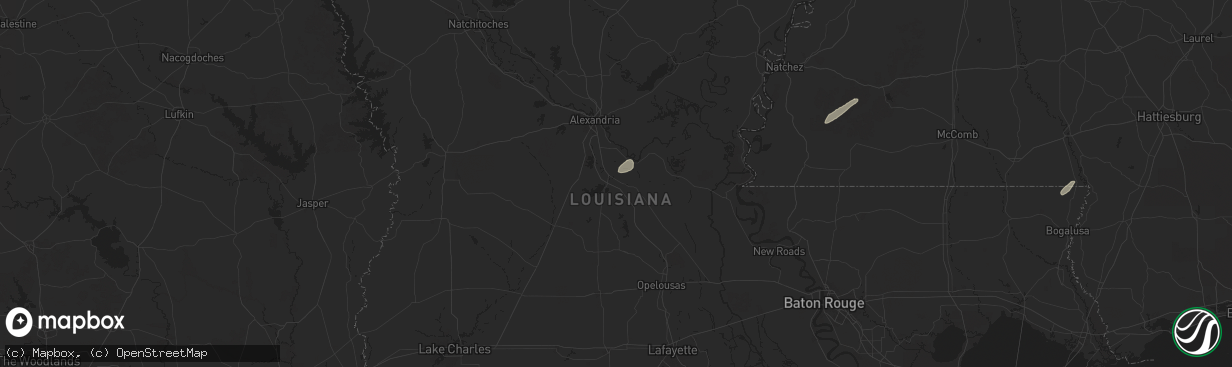 Hail map in Cheneyville, LA on February 12, 2025