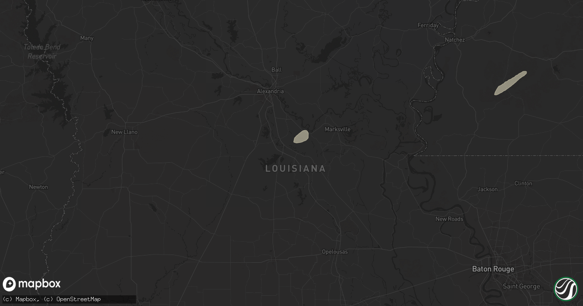 Hail map in Cheneyville, LA on February 12, 2025