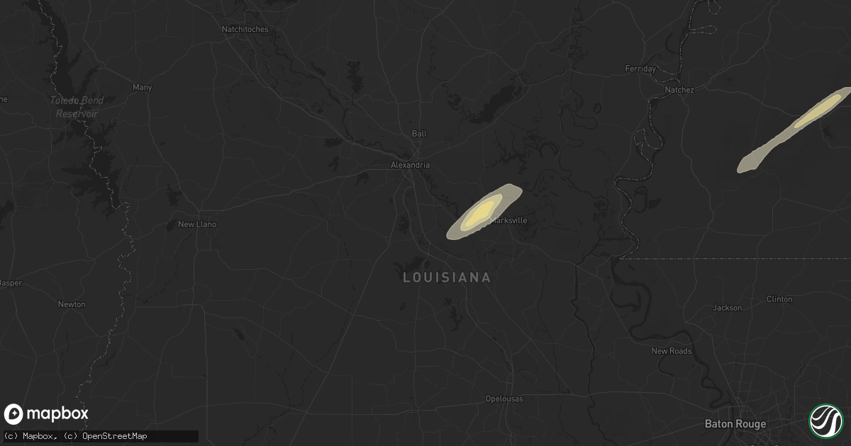 Hail map in Lecompte, LA on February 12, 2025
