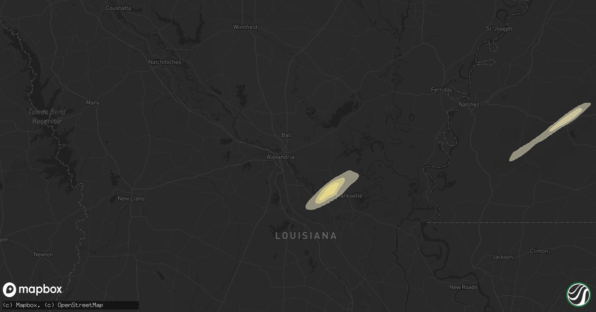Hail map in Pineville, LA on February 12, 2025