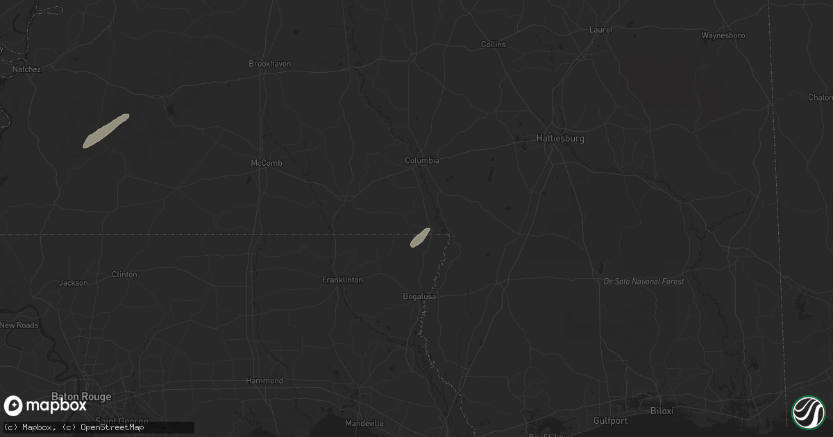 Hail map in Sandy Hook, MS on February 12, 2025