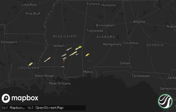 Hail map preview on 02-12-2025