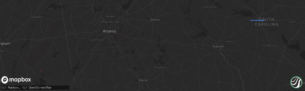 Hail map in Cayce, SC on February 13, 2020