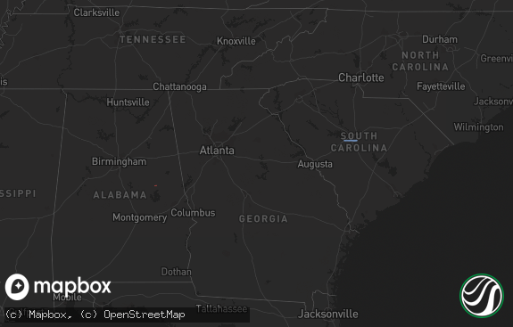 Hail map preview on 02-13-2020