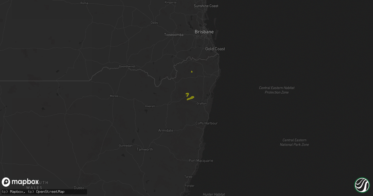 Hail map on February 13, 2025