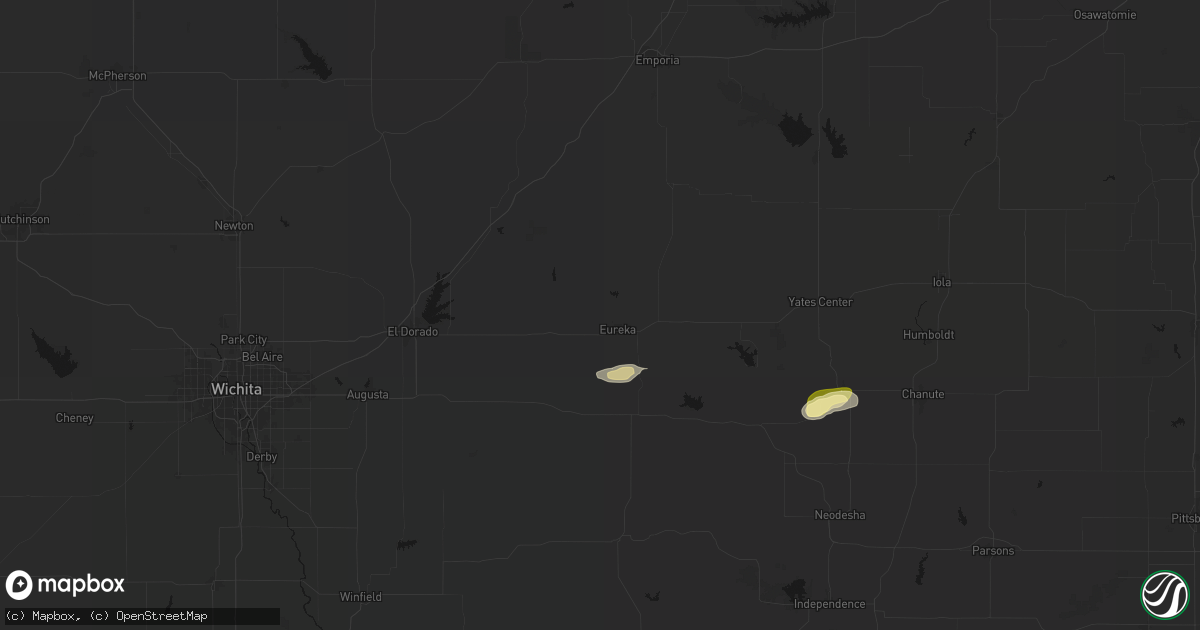 Hail map in Eureka, KS on February 13, 2026