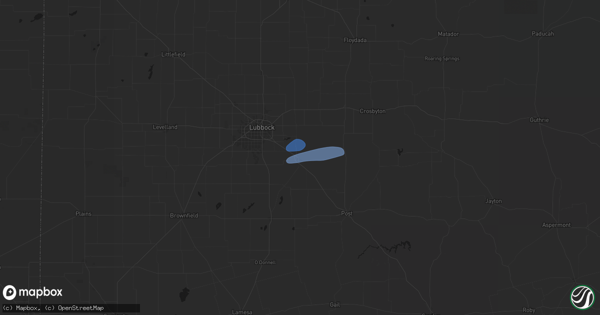 Hail map in Slaton, TX on February 13, 2026