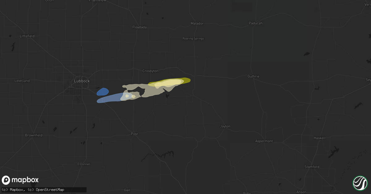 Hail map in Spur, TX on February 13, 2026