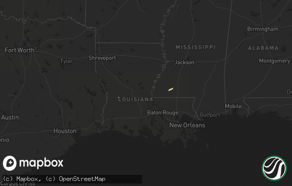 Hail map preview on 02-14-2016