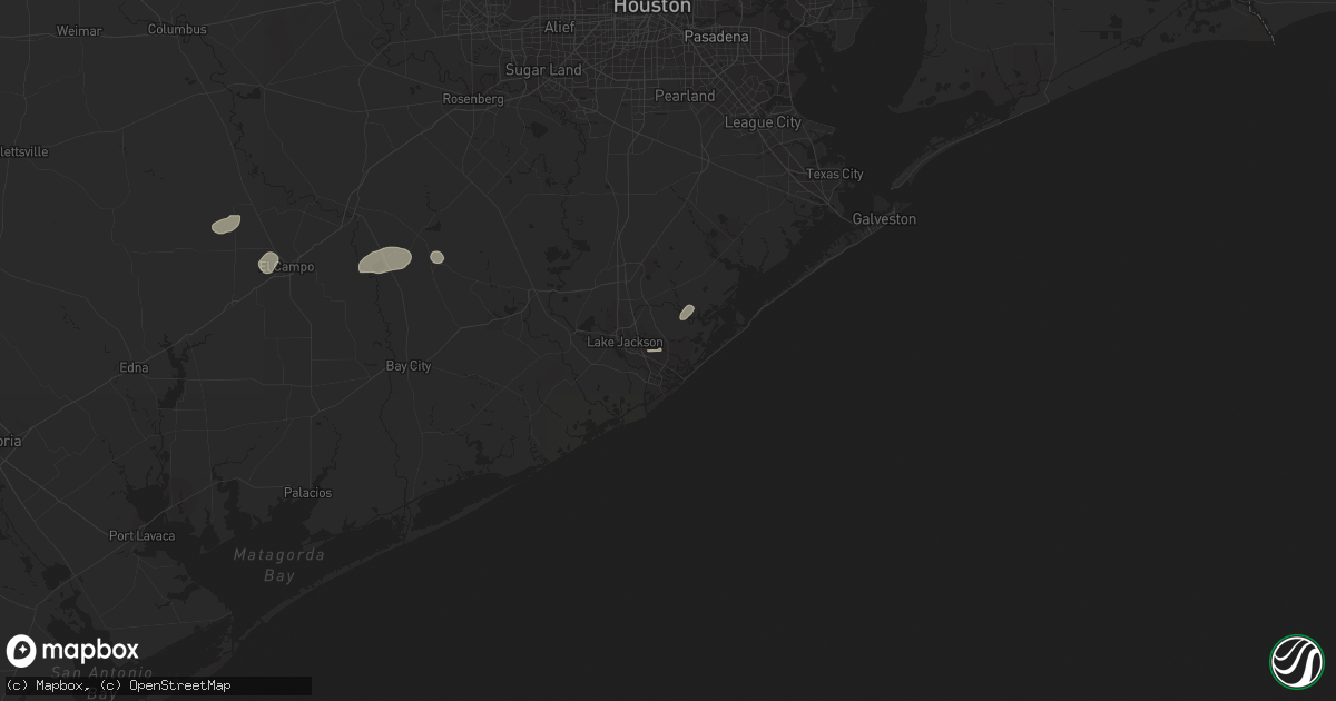 Hail map in Freeport, TX on February 14, 2017