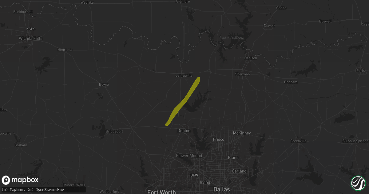 Hail map in Valley View, TX on February 14, 2017