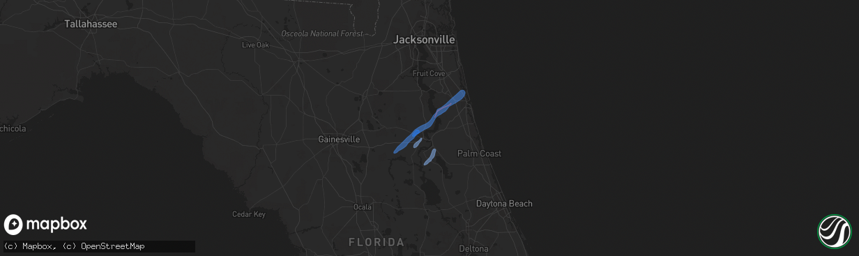 Hail map in Elkton, FL on February 14, 2021