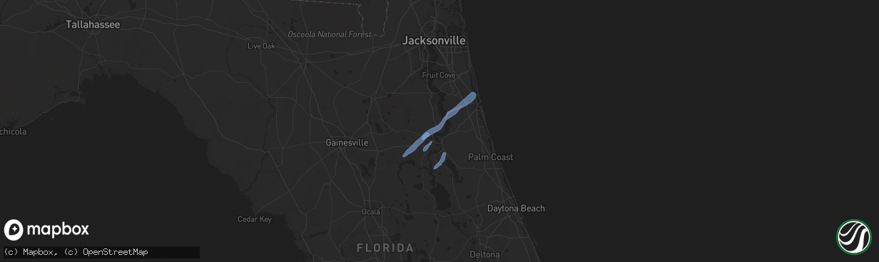Hail map in Satsuma, FL on February 14, 2021