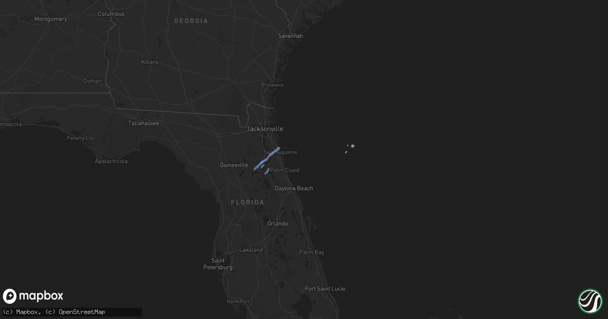 Hail map on February 14, 2021
