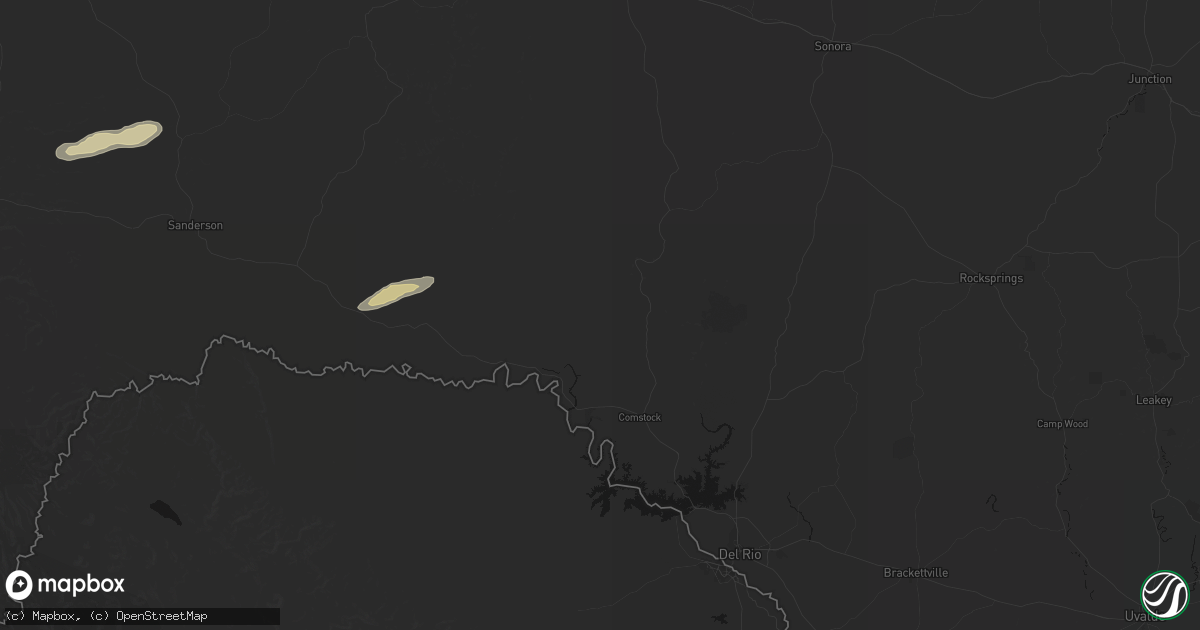Hail map in Comstock, TX on February 14, 2026