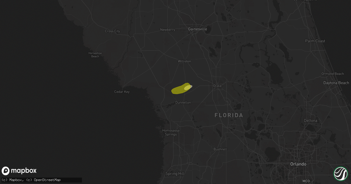 Hail map in Dunnellon, FL on February 15, 2017