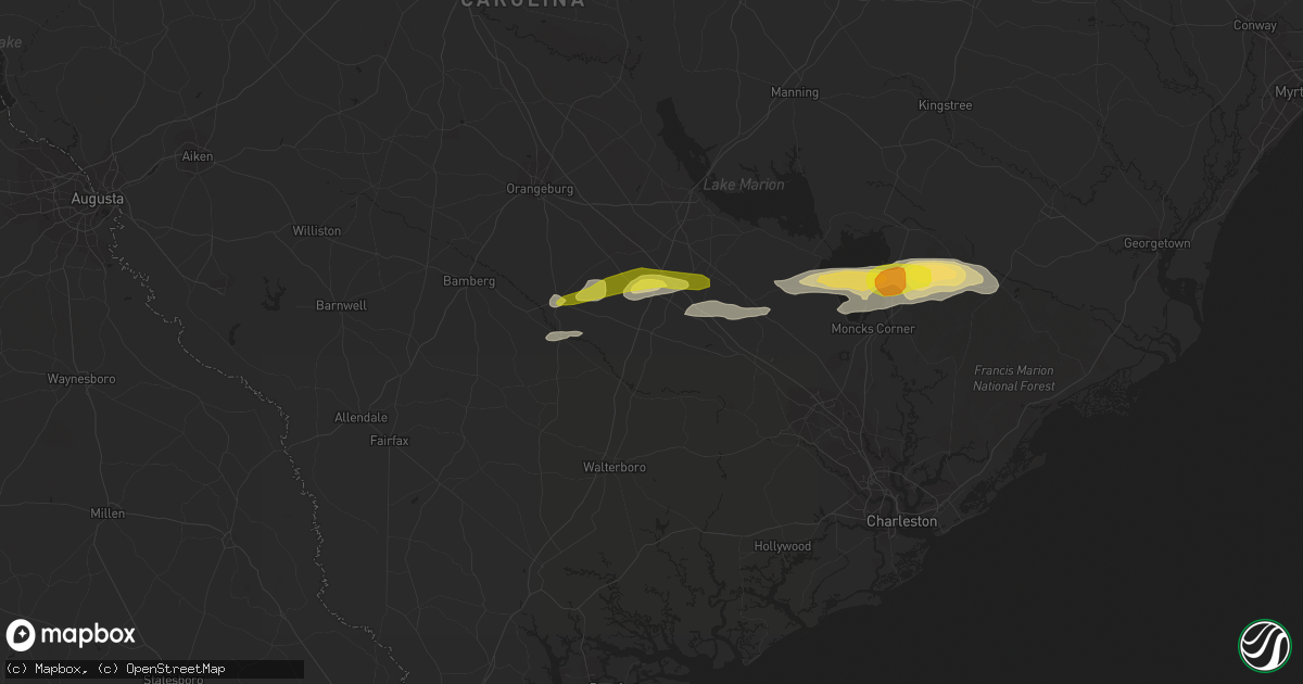 Hail map in Saint George, SC on February 15, 2017