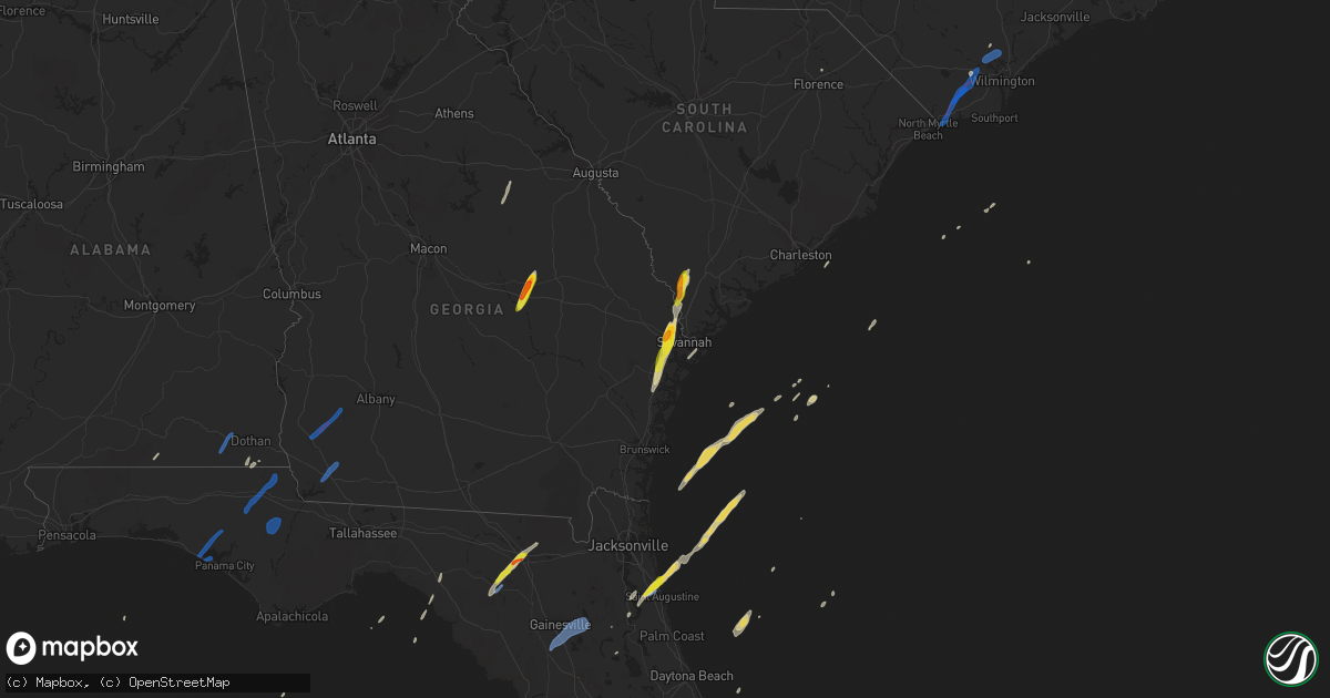 Hail map on February 15, 2021