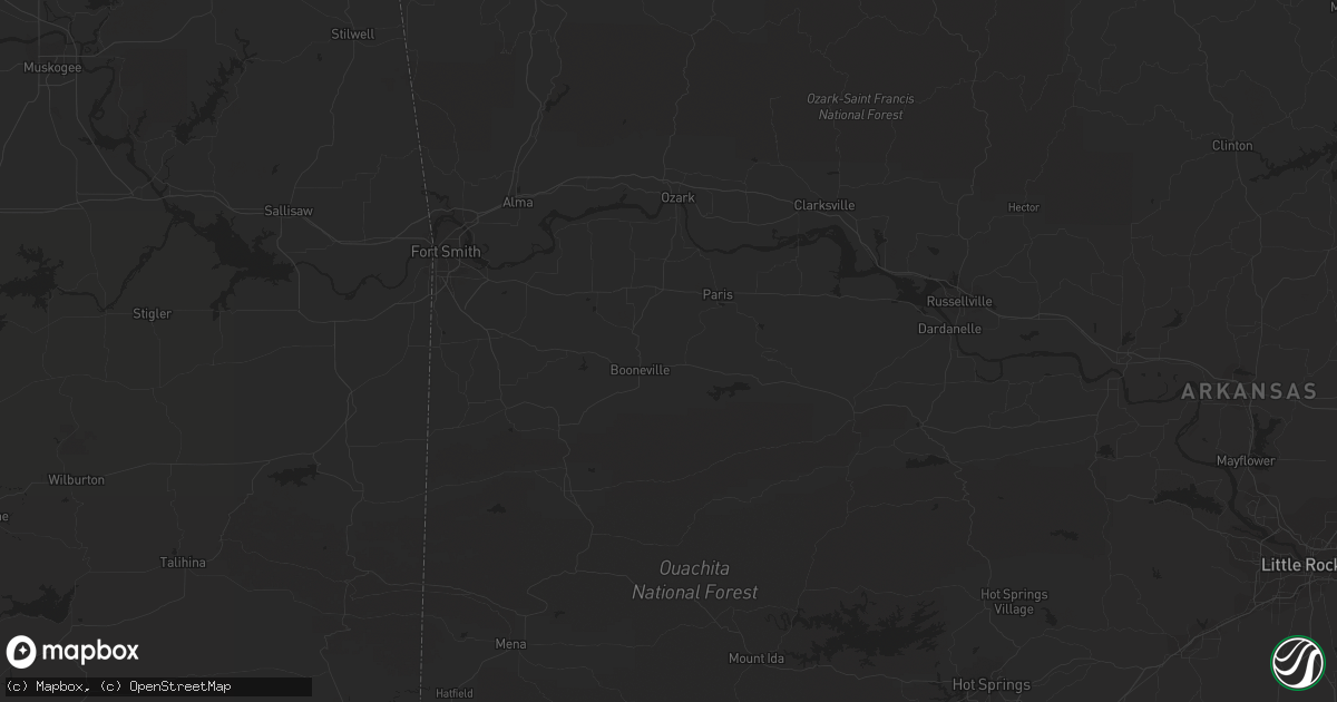 Hail map in Davis, OK on February 15, 2023