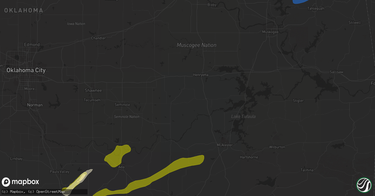 Hail map in Gravette, AR on February 15, 2023