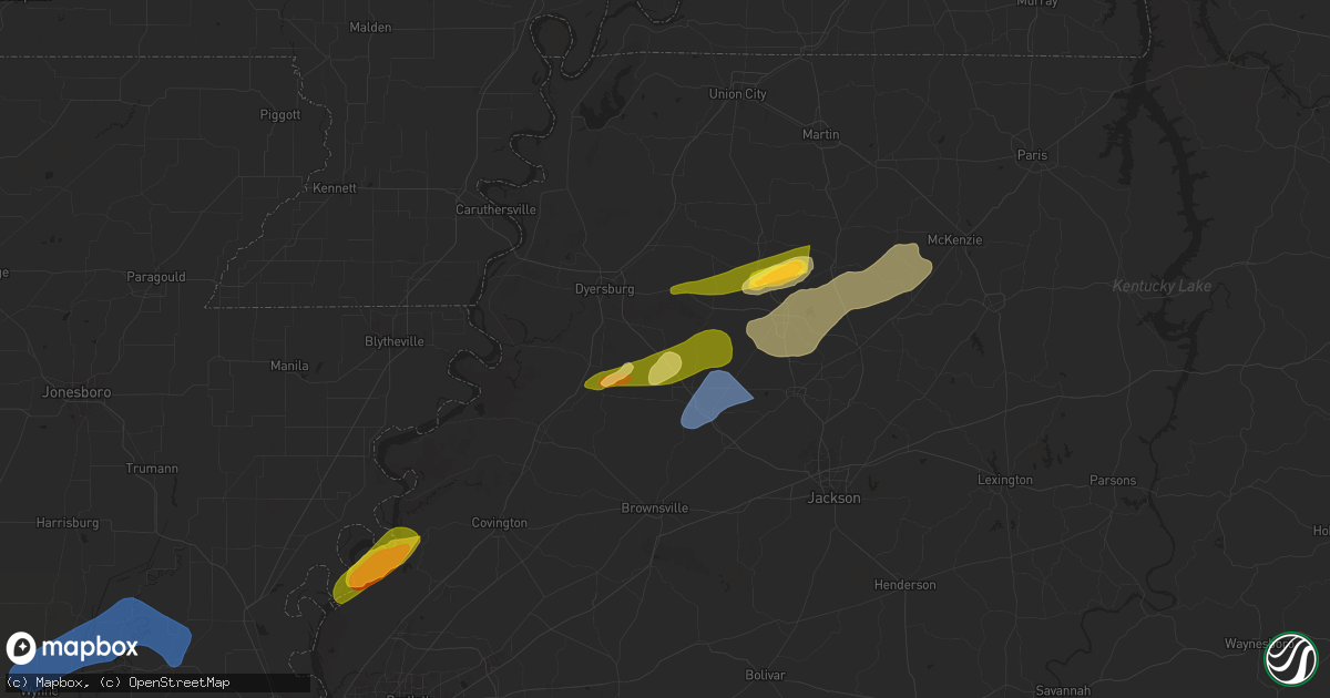 Hail map in Friendship, TN on February 15, 2025