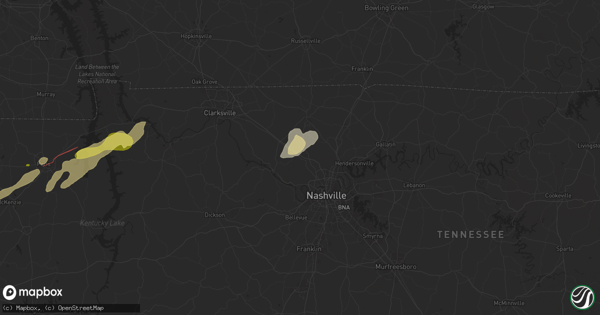 Hail map in Joelton, TN on February 15, 2025