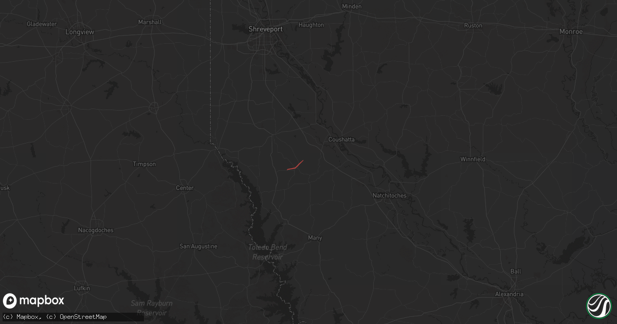 Hail map in Pelican, LA on February 15, 2025