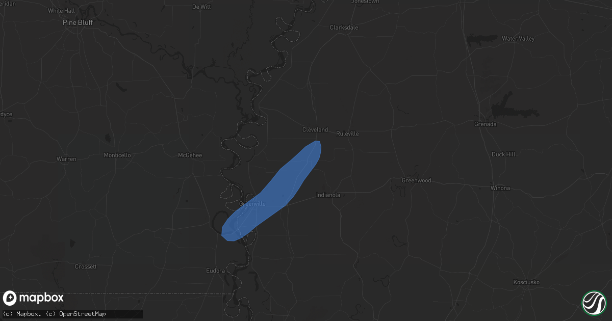 Hail map in Shaw, MS on February 15, 2025