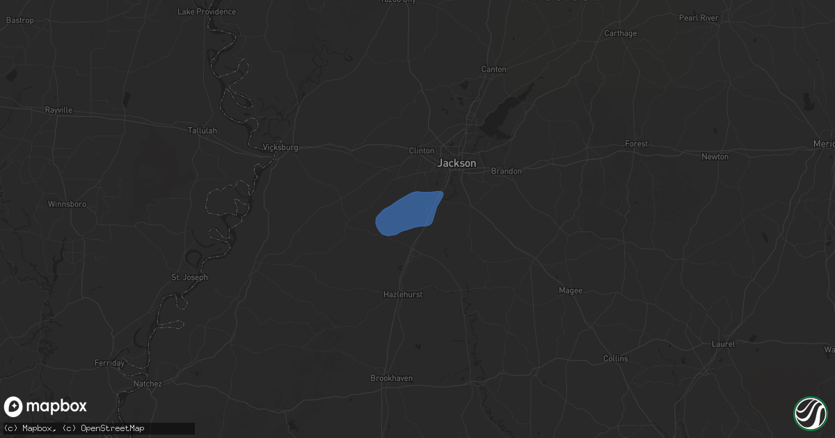 Hail map in Terry, MS on February 15, 2025