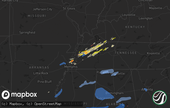 Hail map preview on 02-15-2025