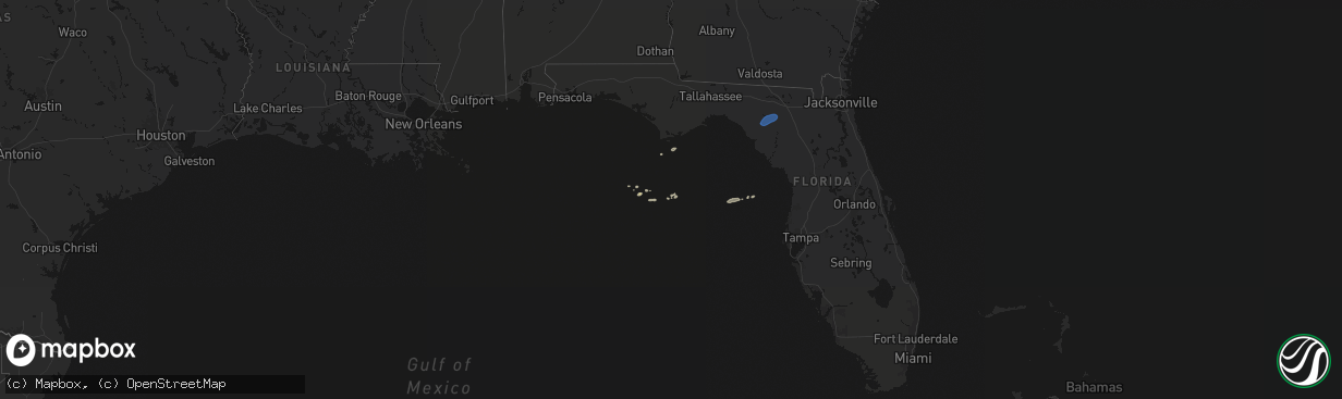 Hail map on February 15, 2026