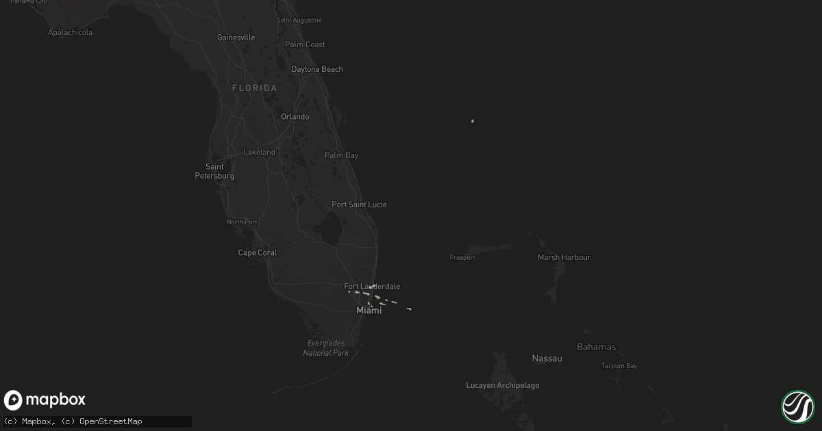 Hail map on February 16, 2016