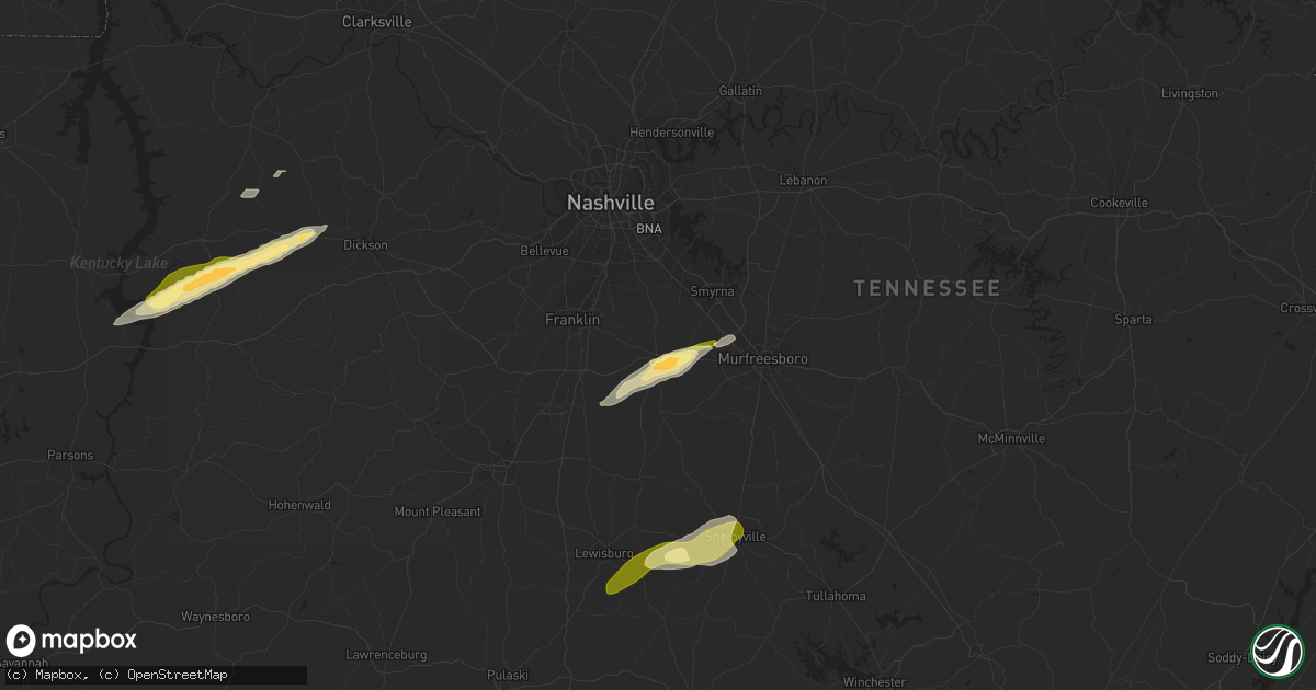 Hail Map in Arrington, TN on February 16, 2023 - HailTrace