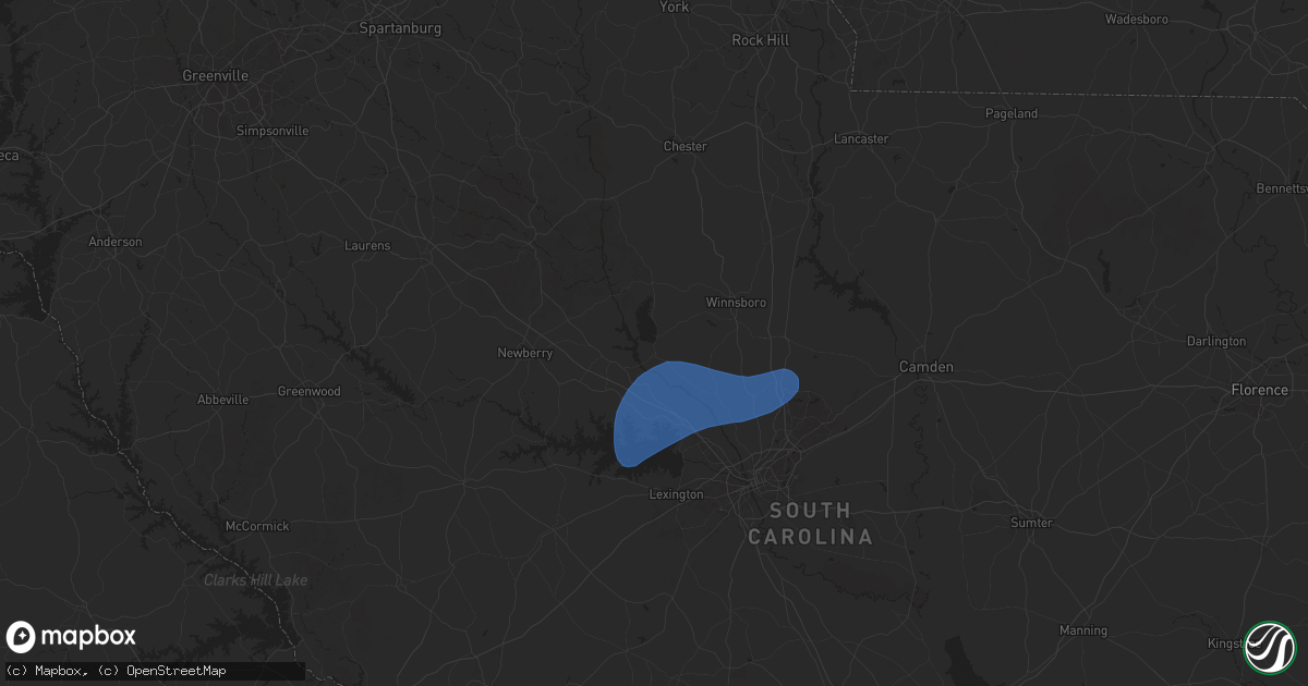 Hail map in Jenkinsville, SC on February 16, 2025