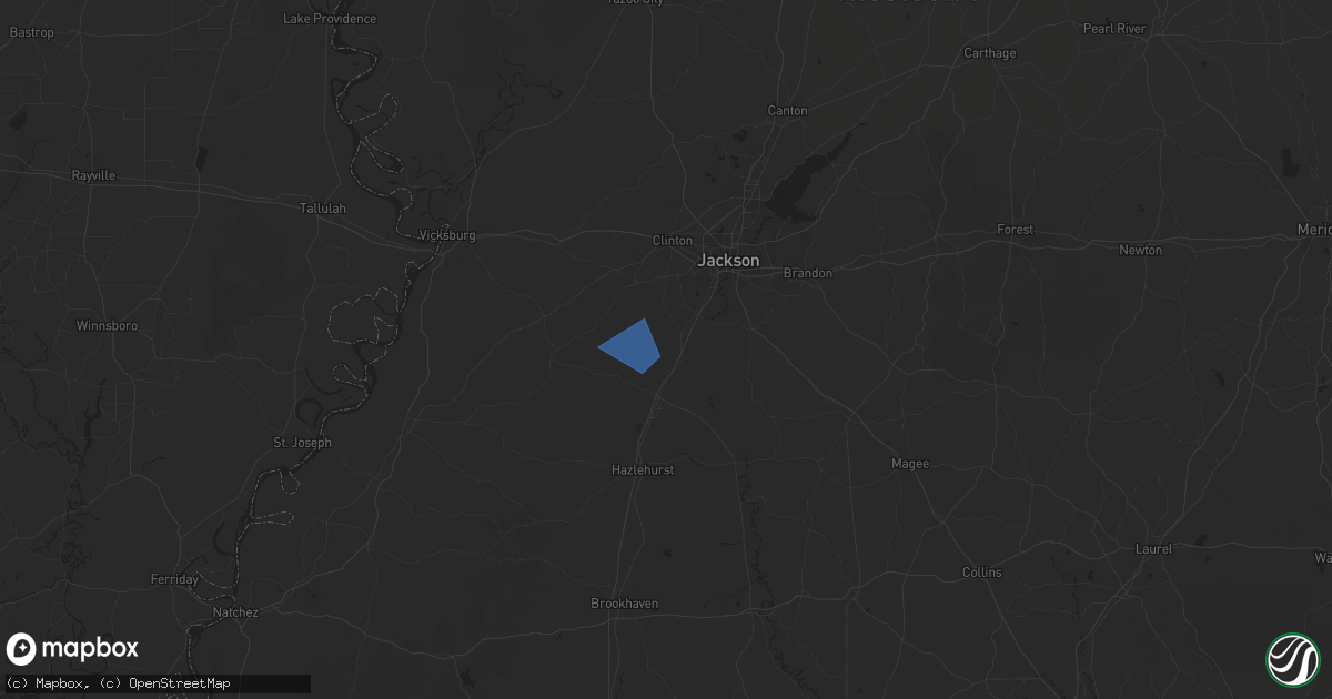 Hail map in Terry, MS on February 16, 2025