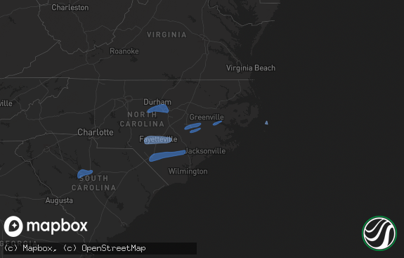 Hail map preview on 02-16-2025