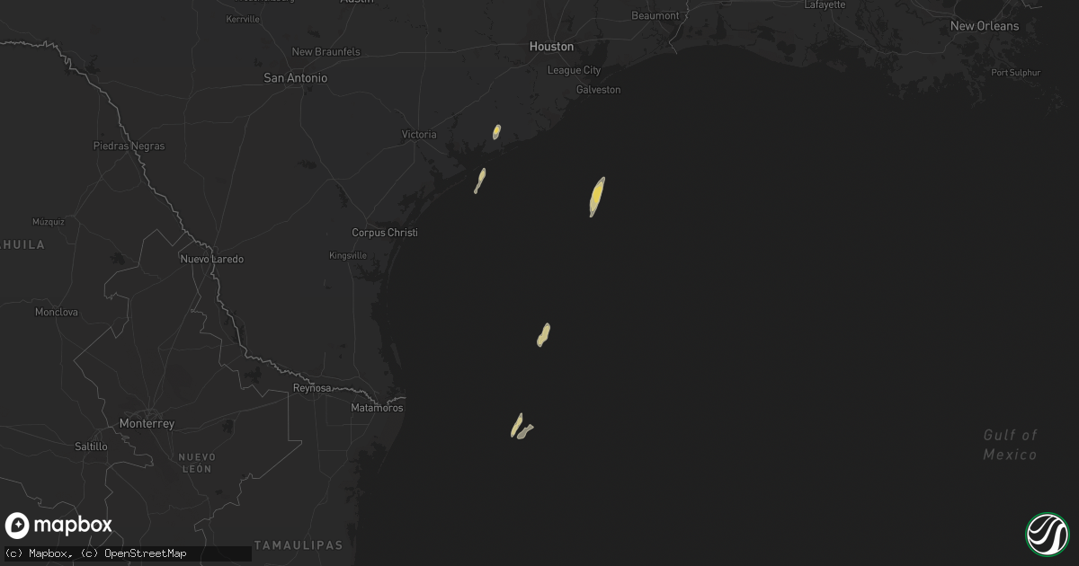 Hail map on February 17, 2017