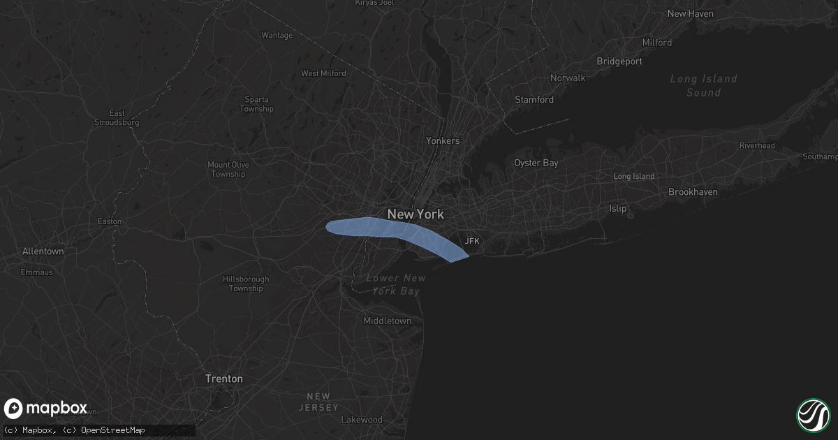 Hail map in Brooklyn, NY on February 17, 2022