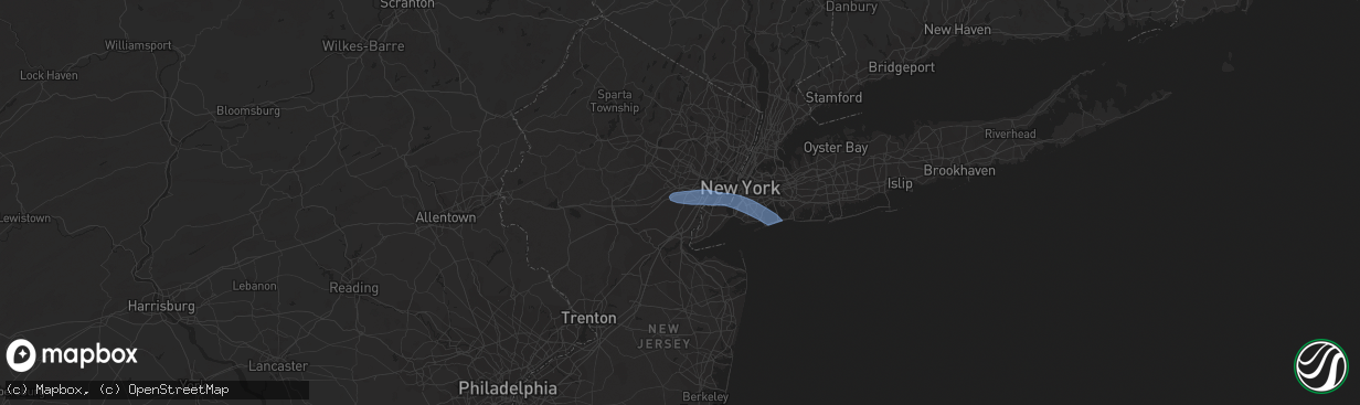 Hail map in Cranford, NJ on February 17, 2022