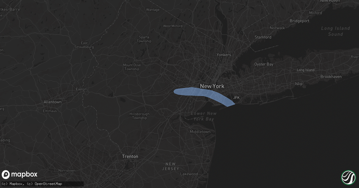 Hail map in Cranford, NJ on February 17, 2022