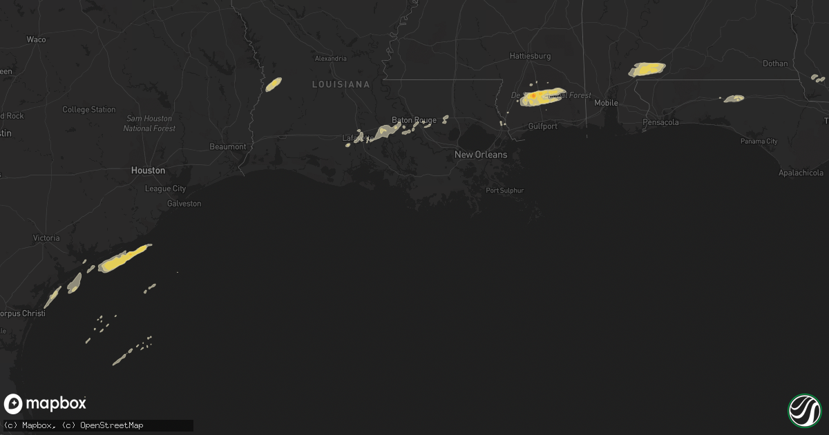 Hail map on February 18, 2012