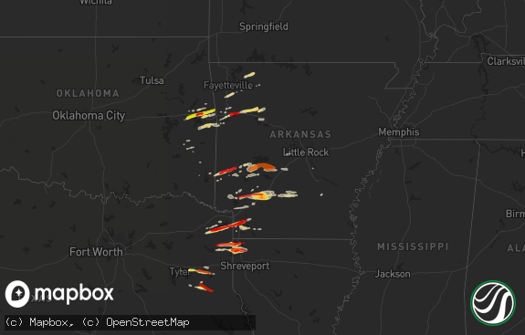 Hail map preview on 02-18-2013