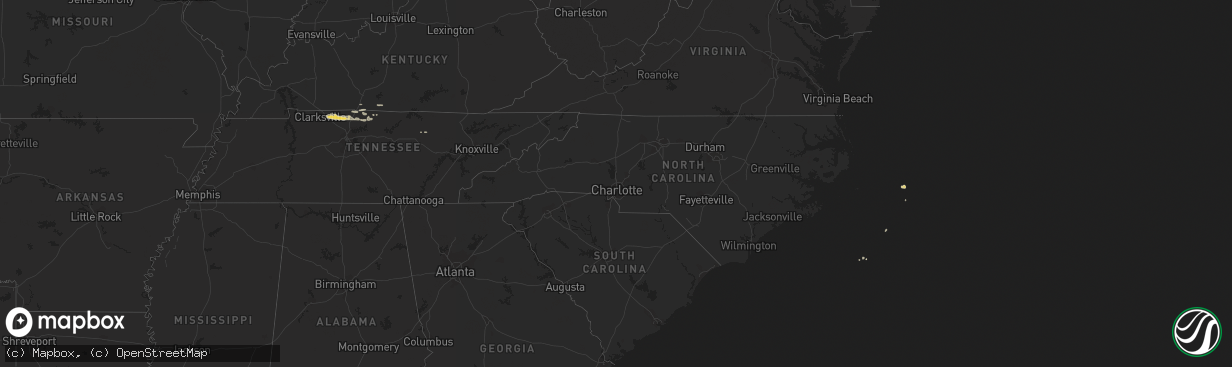 Hail map on February 18, 2014